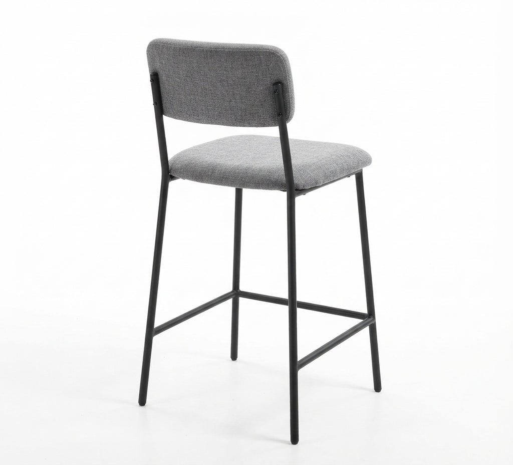 Tabouret de Bar Tissu Chenille Gris – Tavira