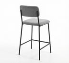 Tabouret de Bar Tissu Chenille Gris – Tavira