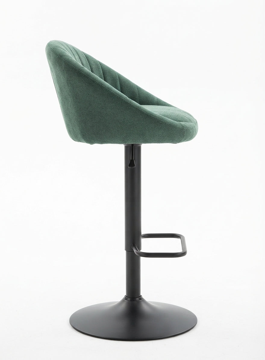 Tabouret de Bar Tissu Vert – Olvério