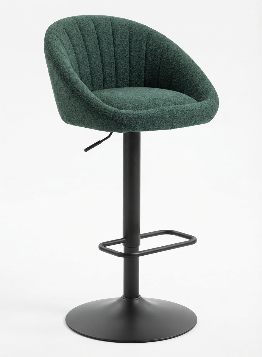 Tabouret de Bar Tissu Vert – Olvério