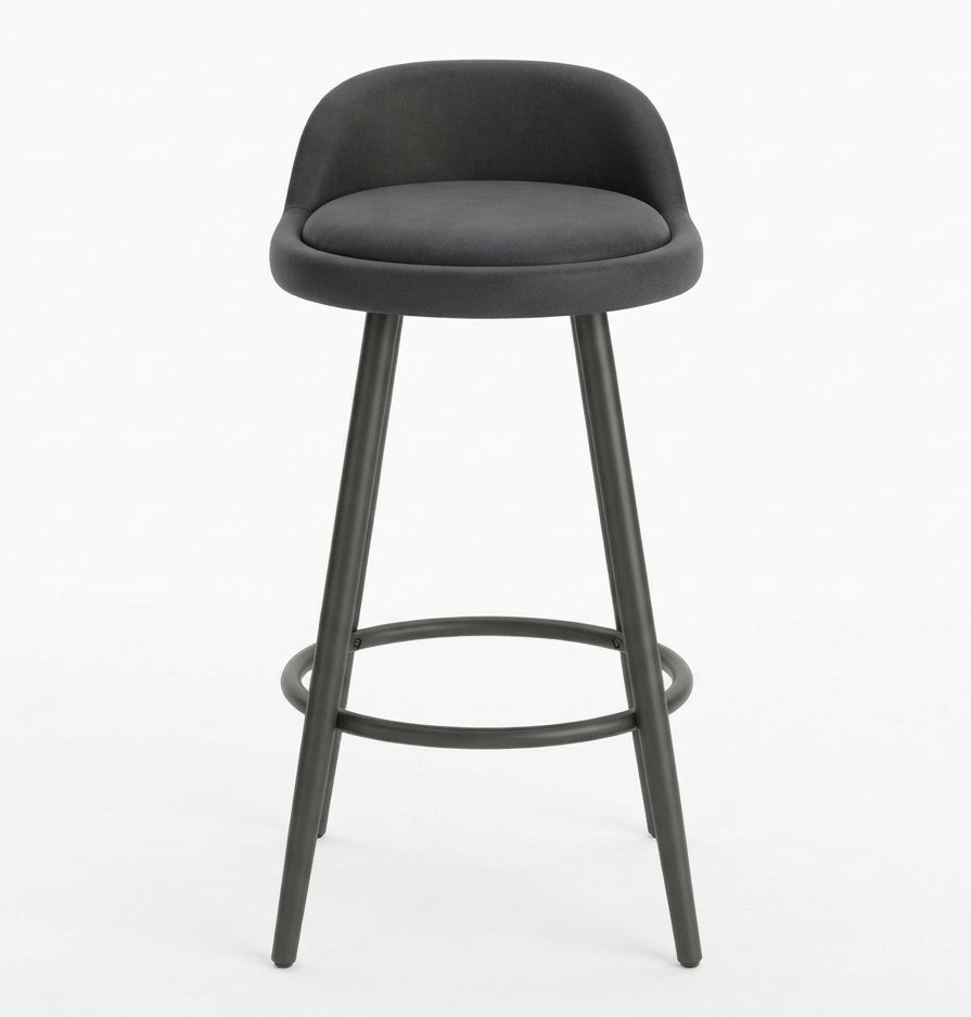 Tabouret de Bar Velours Gris – Norvello