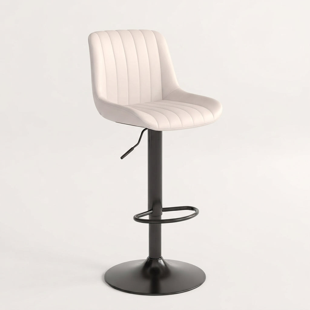 Tabouret de Bar Simili Cuir Beige – Freja