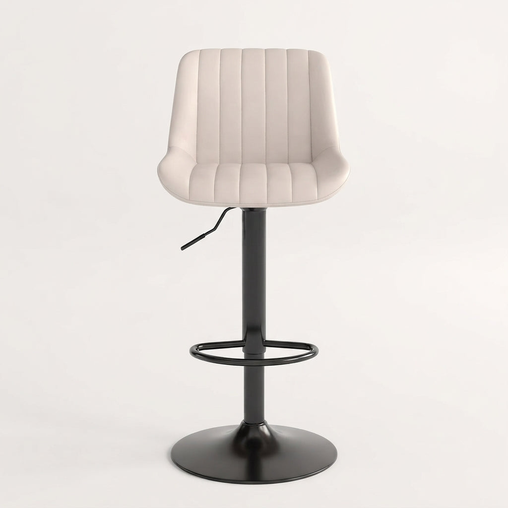 Tabouret de Bar Simili Cuir Beige – Freja