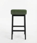 Tabouret de Bar Simili Cuir Vert & Bois – Orvieto