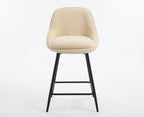 Tabouret de Bar Velours Côtelé Beige – Mavero