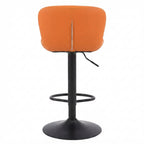 Tabouret de Bar Réglable en Similicuir – Alba Orange