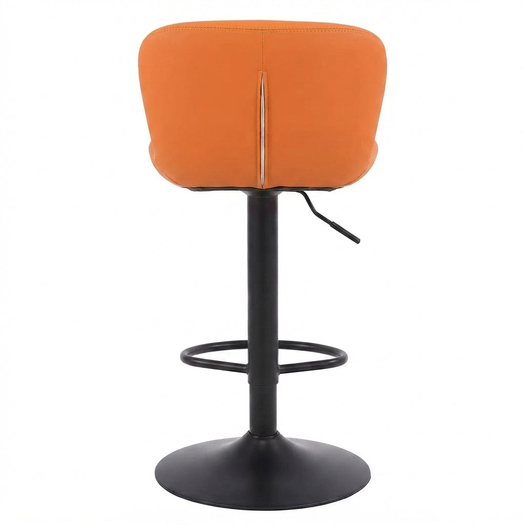 Tabouret de Bar Réglable en Similicuir – Alba Orange