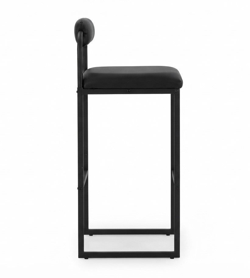 Tabouret de Bar Tissu Noir – Rovello