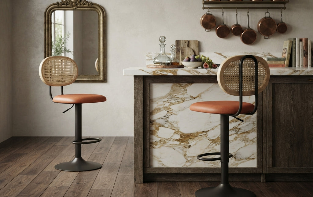 Tabouret de Bar Rotin Réglable – Oria