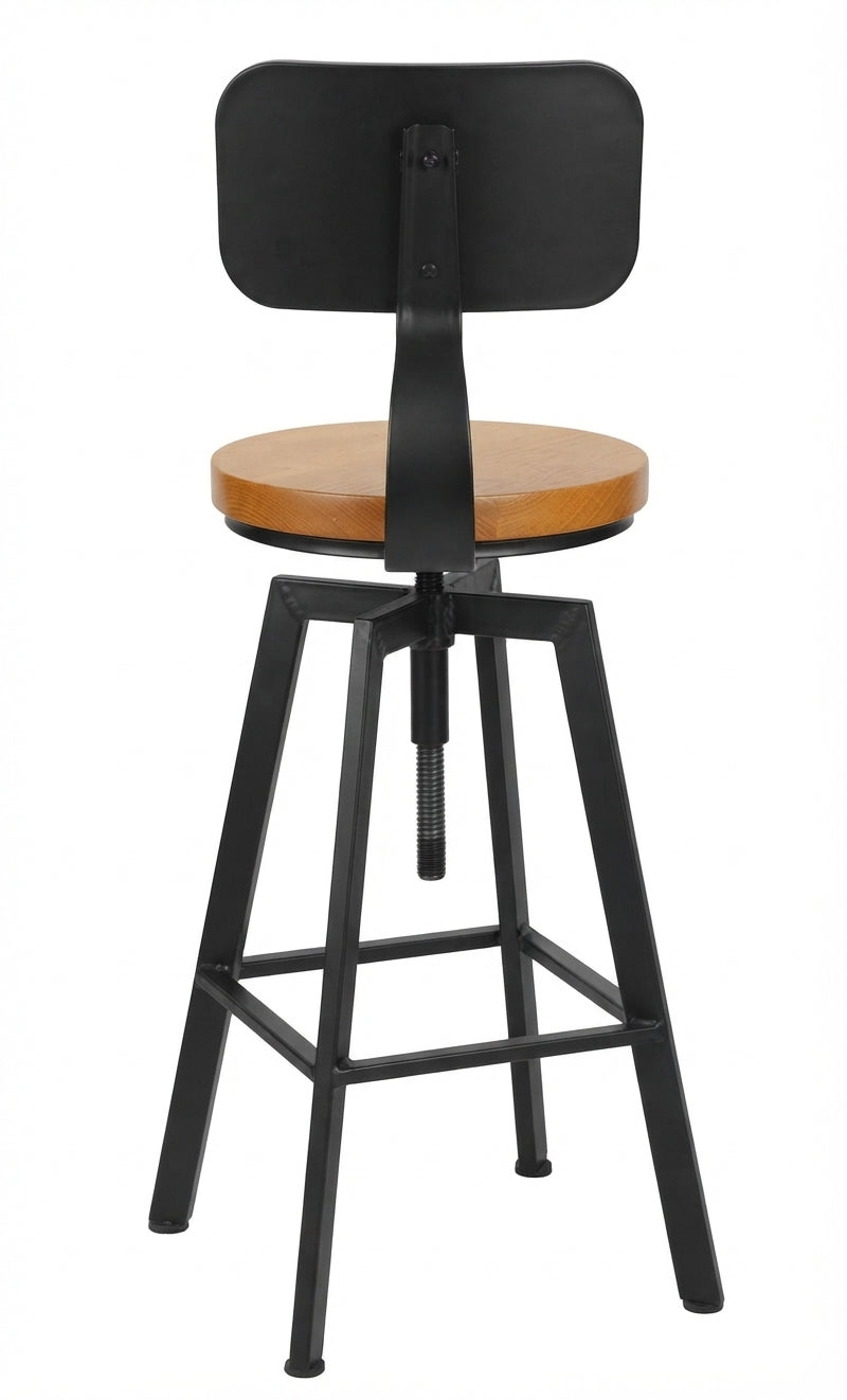 Tabouret de Bar Bois & Métal Réglable – Detroit