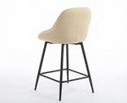 Tabouret de Bar Velours Côtelé Beige – Mavero
