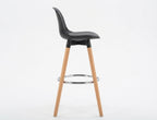 Tabouret de Bar Bois & Assise Noire – Maïko