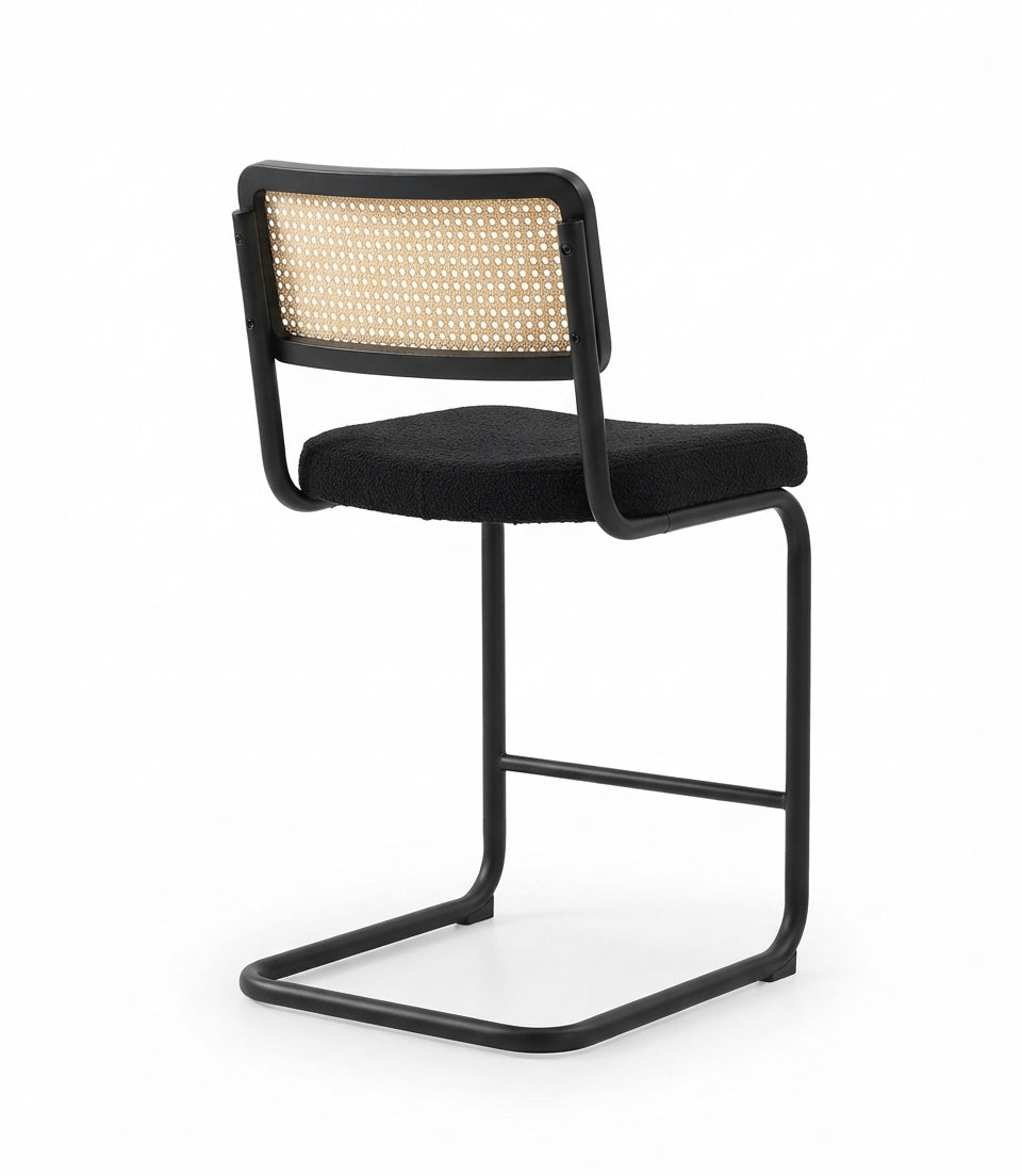Tabouret de Bar Rotin & Tissu – Valencia