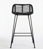 Tabouret de Bar Rotin Noir – Kaïro