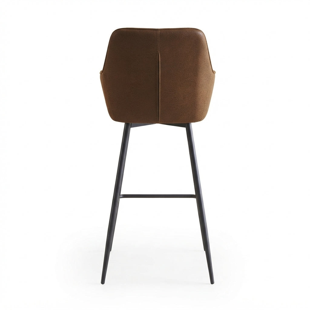 Tabouret de Bar Simili Cuir Marron – Bergen