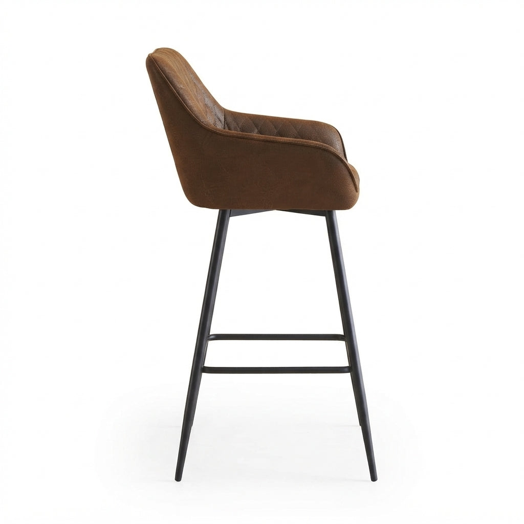 Tabouret de Bar Simili Cuir Marron – Bergen