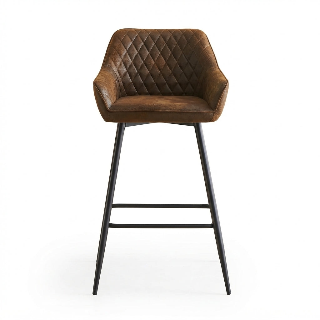 Tabouret de Bar Simili Cuir Marron – Bergen