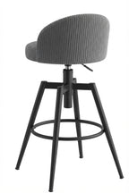 Tabouret de Bar Velours Côtelé Pivotant – Zélio