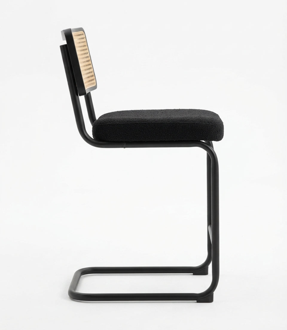 Tabouret de Bar Rotin & Tissu – Valencia