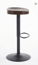 Tabouret de Bar Bois d’Orme Réglable – Riga