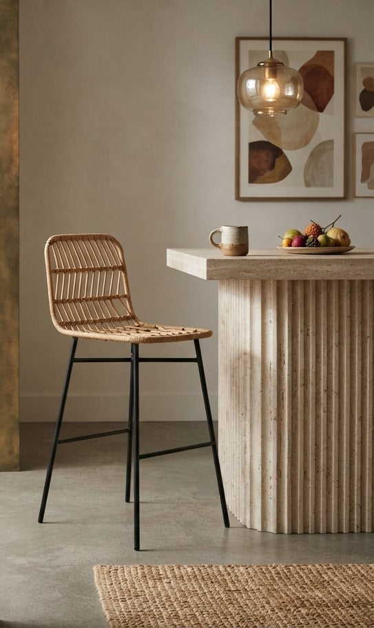 Tabouret de Bar Rotin Tressé – Azura