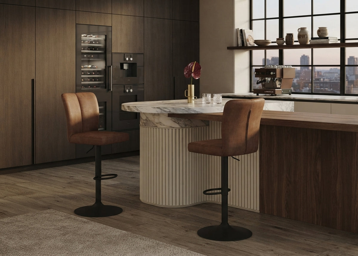 Tabouret de Bar Marron Réglable – Taviano