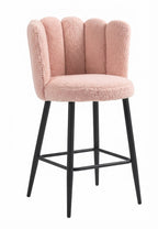 Tabouret de Bar Bouclette Rose – Elvoria
