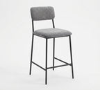 Tabouret de Bar Tissu Chenille Gris – Tavira