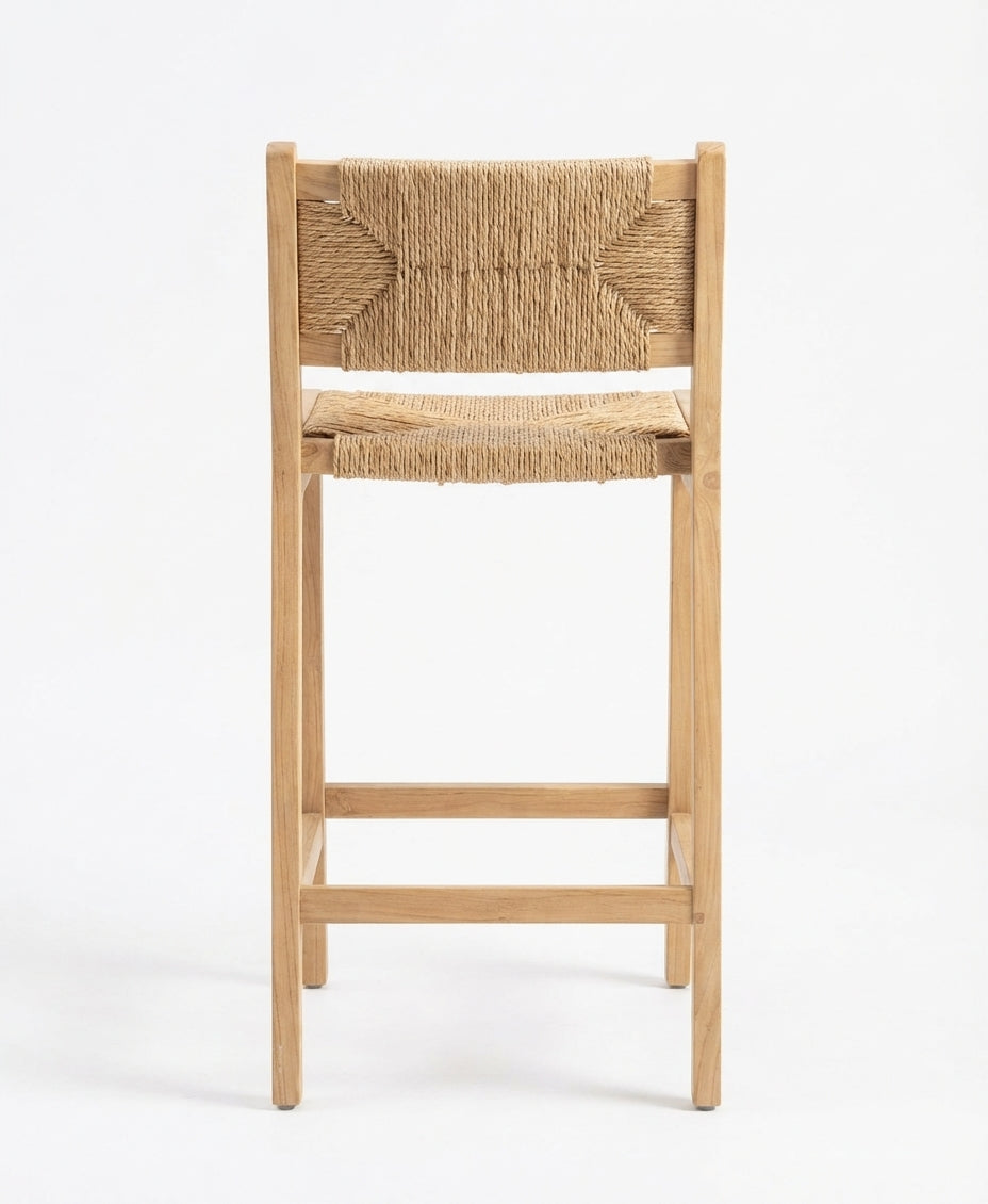Tabouret de Bar en Bois & Rotin – Palma