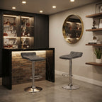 Tabouret de Bar Simili Cuir Gris – Soren