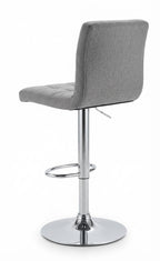 Tabouret de Bar Tissu Gris Capitonné – Zavano