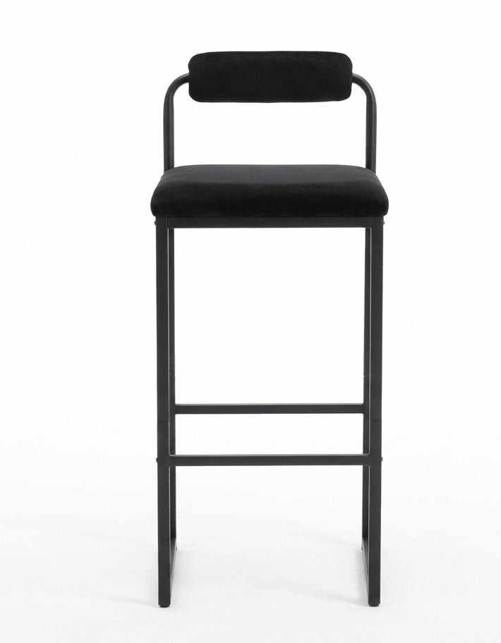 Tabouret de Bar Tissu Noir – Rovello