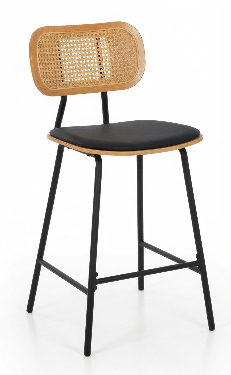 Tabouret de Bar Rotin & Bois – Calista