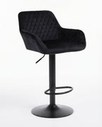 Tabouret de Bar Velours Noir – Marzio