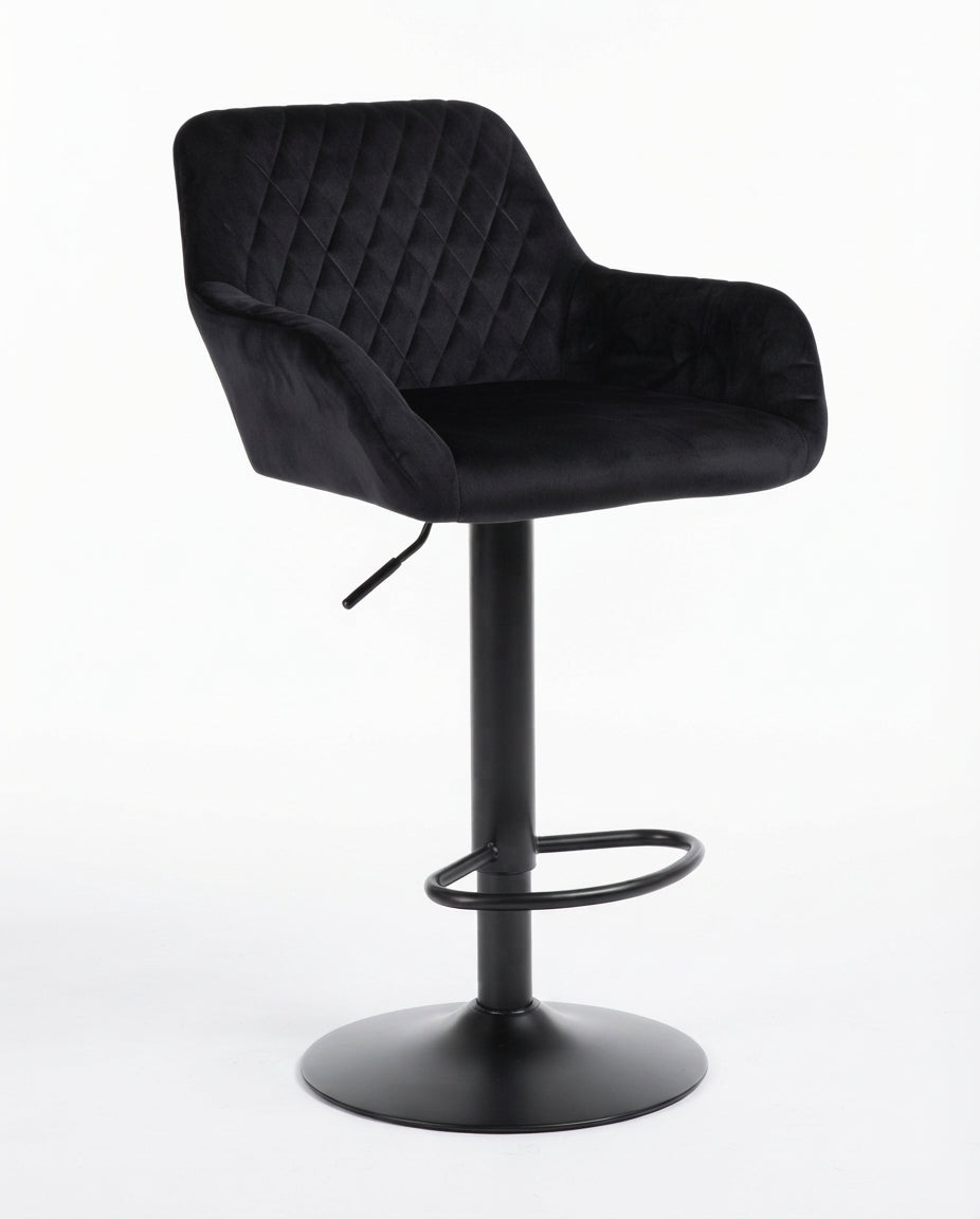 Tabouret de Bar Velours Noir – Marzio