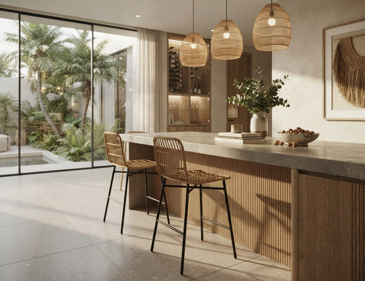 Tabouret de Bar Rotin Tressé – Azura