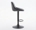 Tabouret de Bar Velours Gris – Zorvane