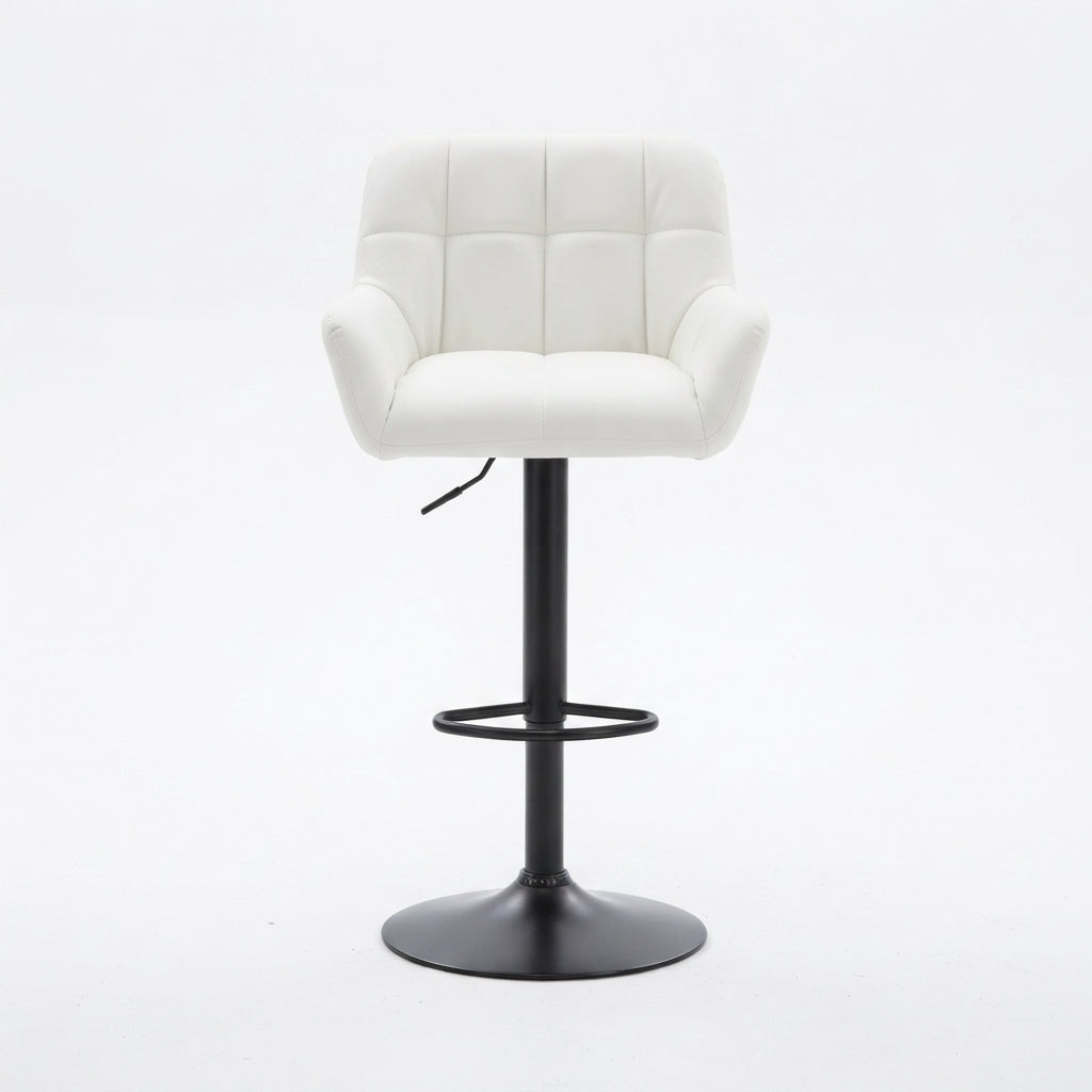 Tabouret de Bar Simili Cuir Crème – Elio