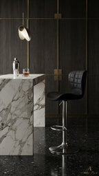 Tabouret de Bar Noir Capitonné – Novaro