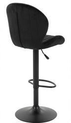 Tabouret de Bar Velours Noir Pivotant – Néro