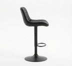 Tabouret de Bar Noir Capitonné – Velmora