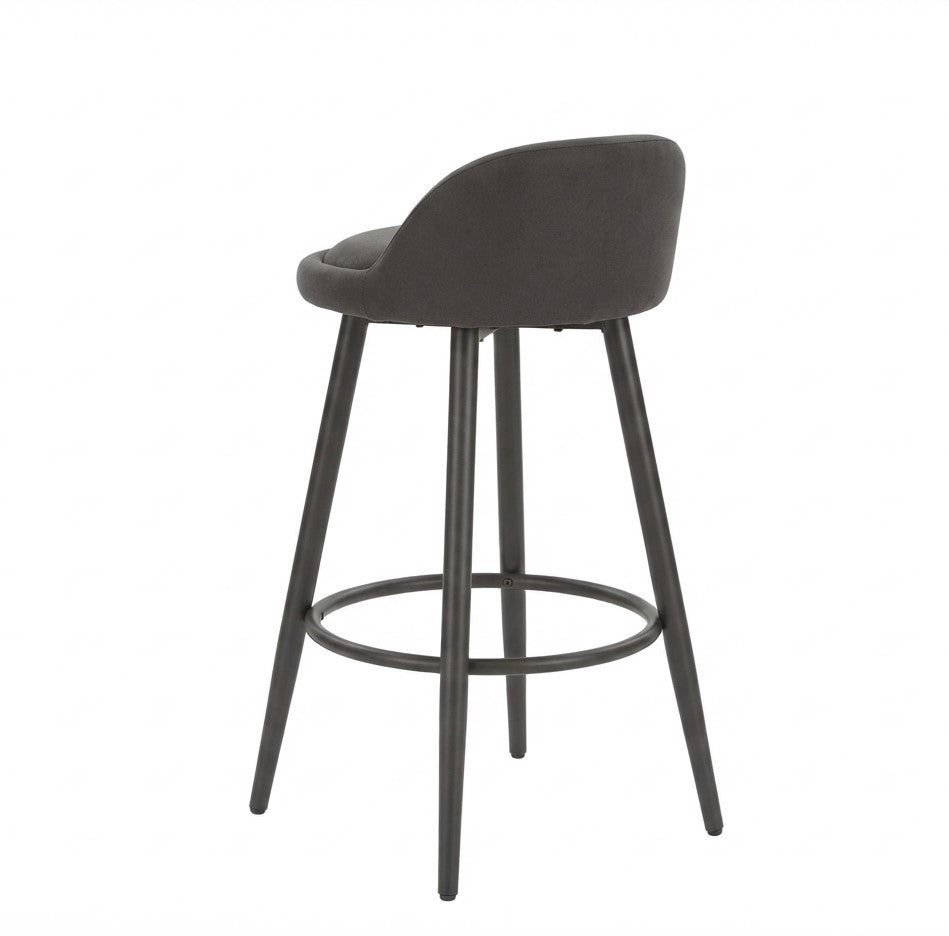 Tabouret de Bar Velours Gris – Norvello