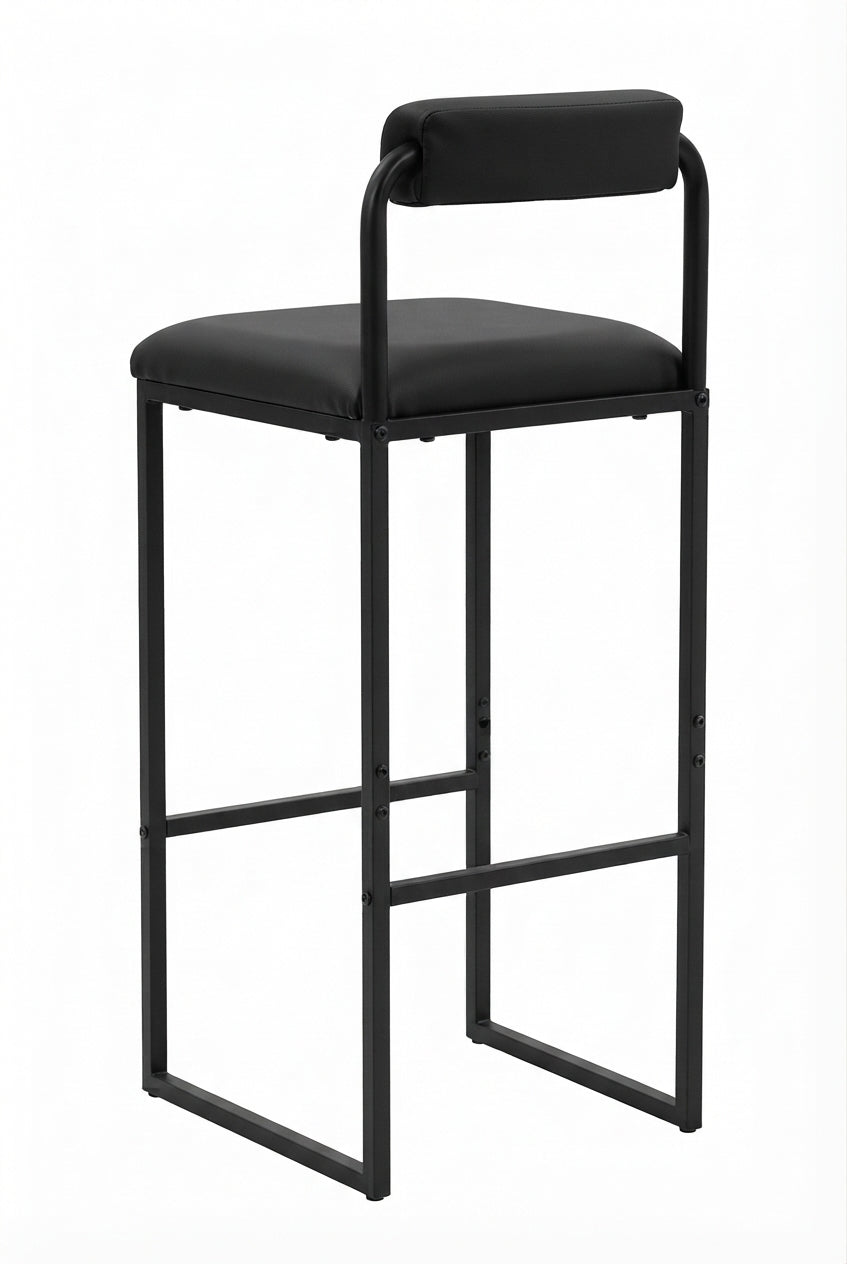 Tabouret de Bar Tissu Noir – Rovello