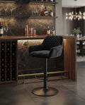 Tabouret de Bar Velours Noir – Marzio
