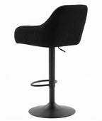 Tabouret de Bar Tissu Chenille Noir – Valerio