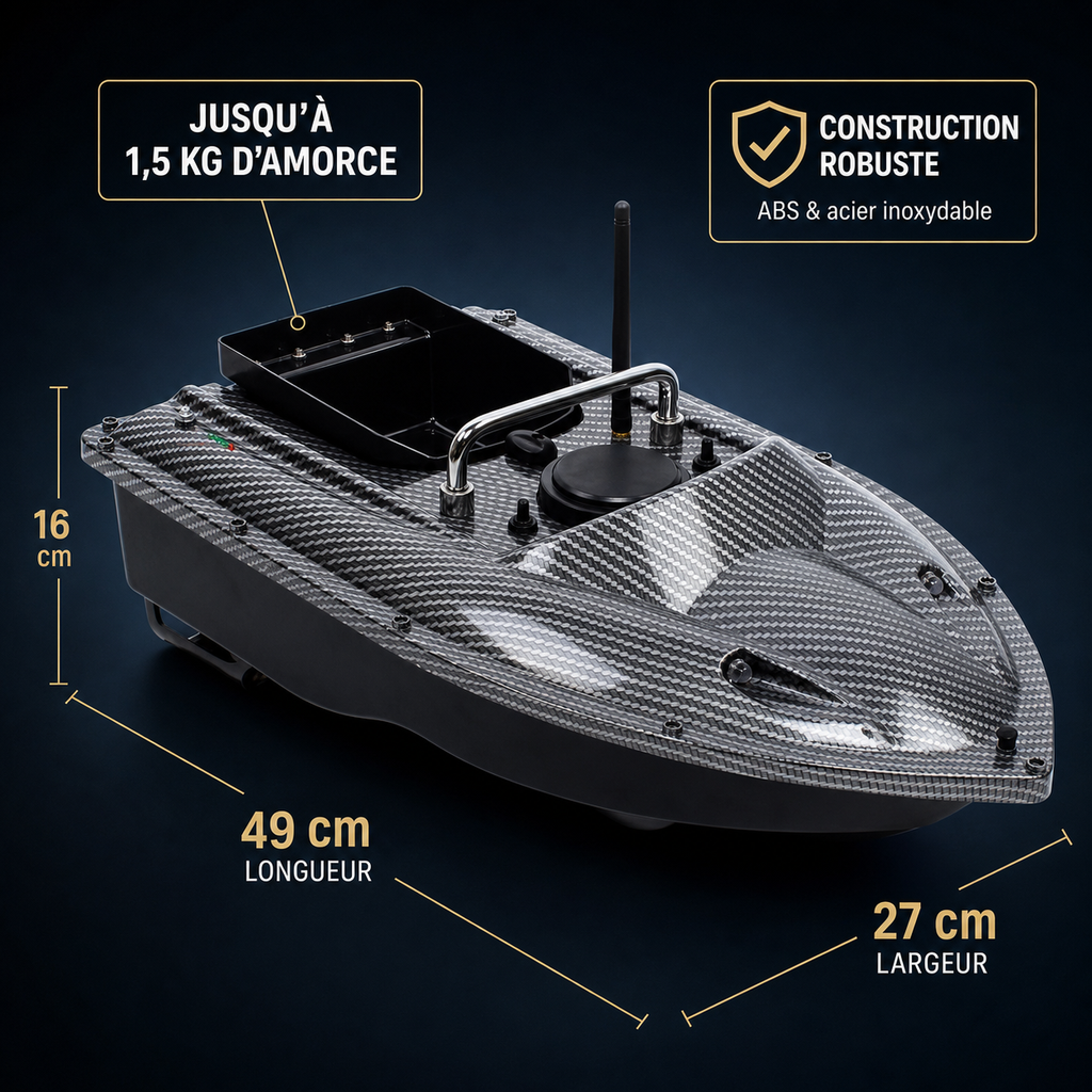 Bateau Amorceur 500 m – Grande Capacité