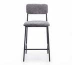 Tabouret de Bar Tissu Chenille Gris – Tavira